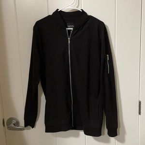 BoohooMAN bomber sweater